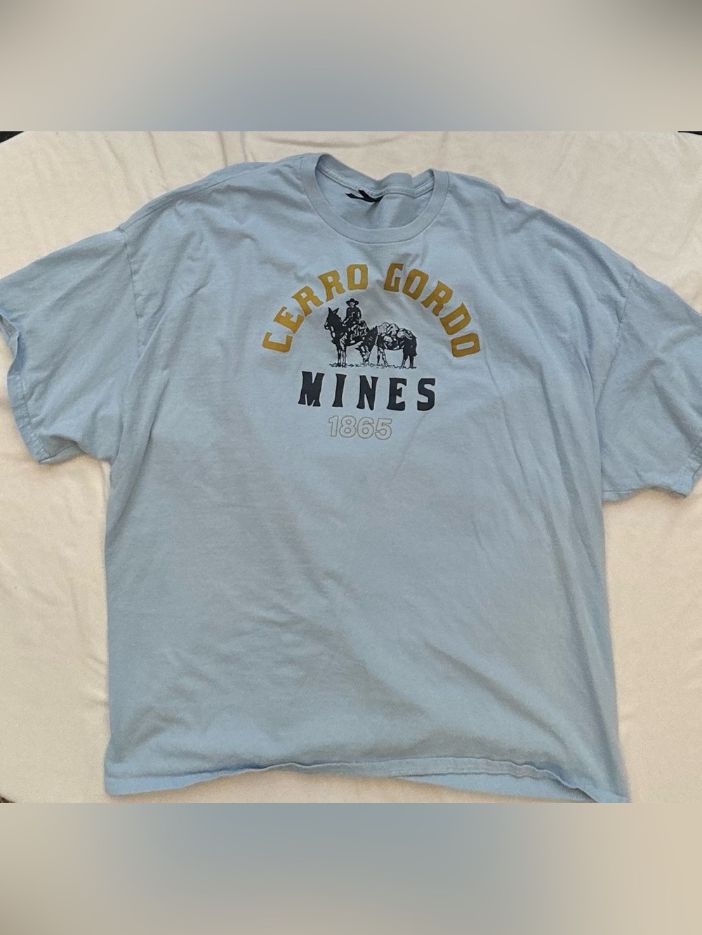 1865 Light Blue Graphic Tee - Men